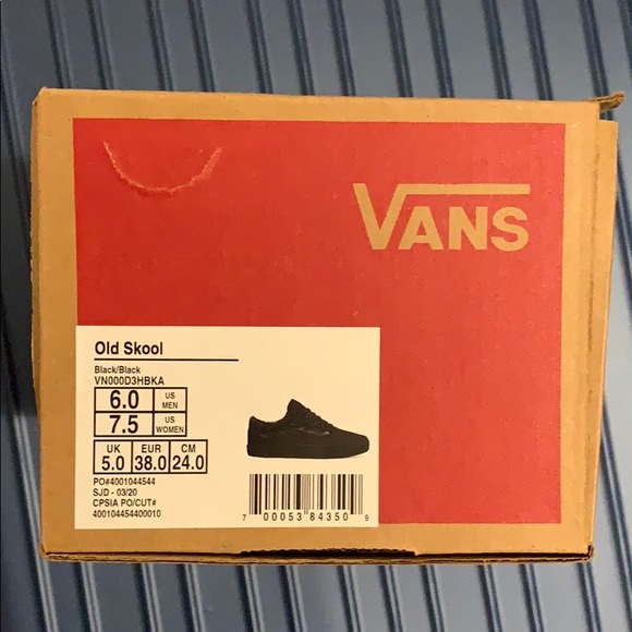 Old Skool Vans (Black/Black) CANVAS - Picture 7 of 7